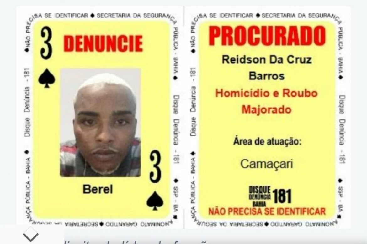 baralho-do-crime:-foragido-por-trafico,sequestros-e-assassinatos,-'tres-de-espadas'-e-preso-na-bahia