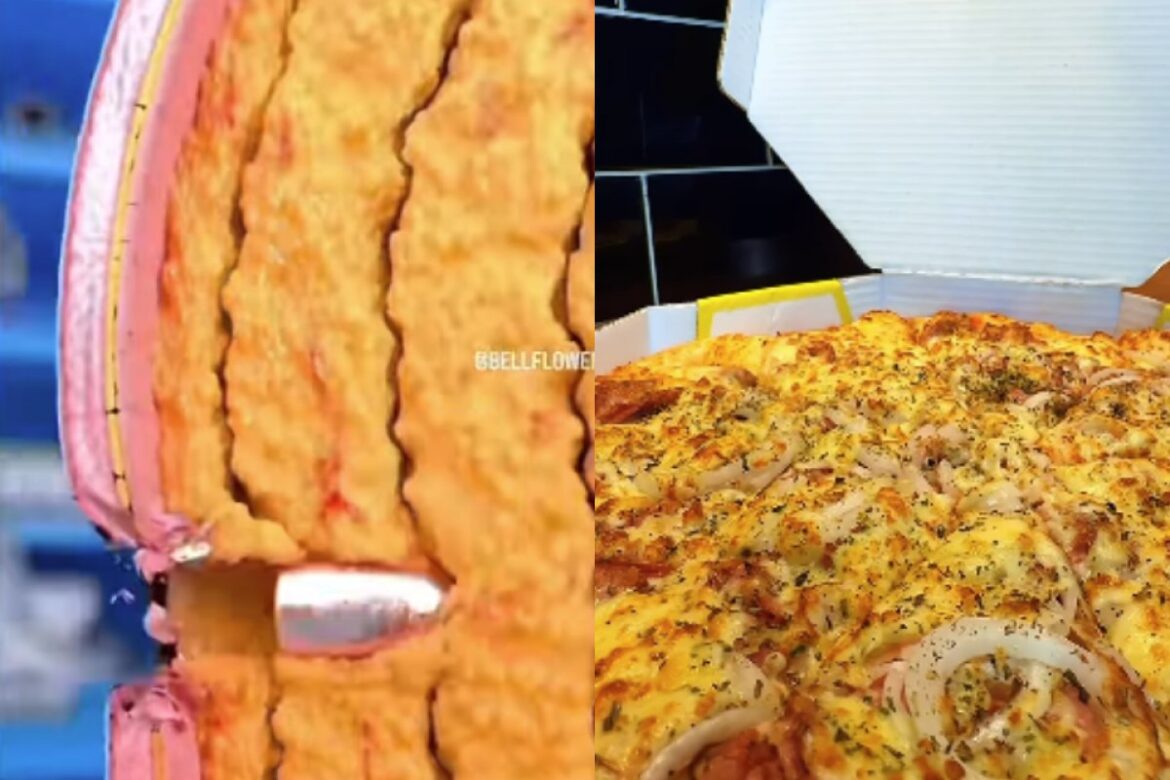 pizzaria-divide-opinioes-ao-sugerir-que-excesso-de-gordura-pode-proteger-corpo-de-tiro:-'compre-nossas-pizzas-e-salve-a-sua-vida'
